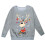 Children's Santa Pullover with Reindeer Print, Round Neck, 4