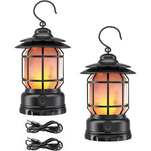 Rechargeable Camping Lantern Vintage Style with Hook 2