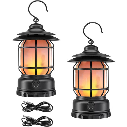Rechargeable Camping Lantern Vintage Style with Hook 2