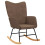 VidaXL vidaXL Schaukelsessel mit Hocker Braun Stoff 4