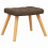 VidaXL vidaXL Schaukelsessel mit Hocker Braun Stoff 8