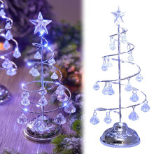 Pre-Lit LED Glass Christmas Tree Tabletop