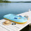 (Blue)Pvc Surfboard Inflatable Floating Platform For Water Sports Pool Activities 7