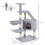 Grey Cat Tree for Indoor Cats - 125cm Scratching Post 3