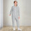Kids Hooded Zip-Up Jumpsuit with Pockets, Solid Color, 2