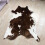 Cow Pattern Rug Brown White 43x33x0.6 in 2