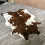Cow Pattern Rug Brown White 43x33x0.6 in 3