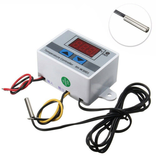 Digital Thermostat with Probe LED Display 110V-220V 1 Piece 1