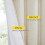 Blackout Linen Curtains with Thermal White Liner Beige 4