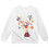 Kids Christmas Pullover Reindeer Print Round Neck Long 4