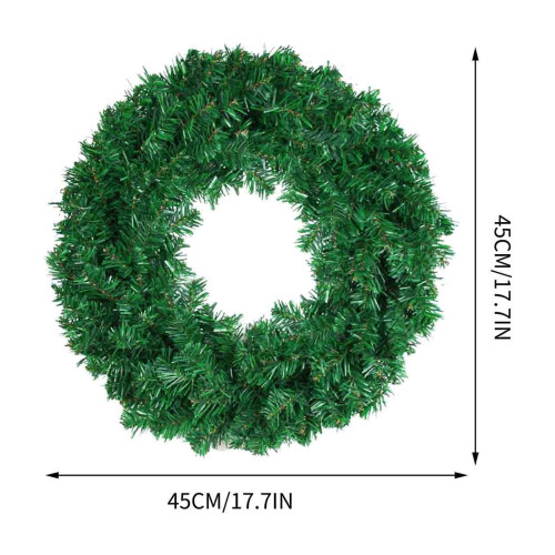 Green Artificial Christmas Wreath 18 inch 1