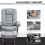 Grey PU Leather Recliner Chair with Footstool 6