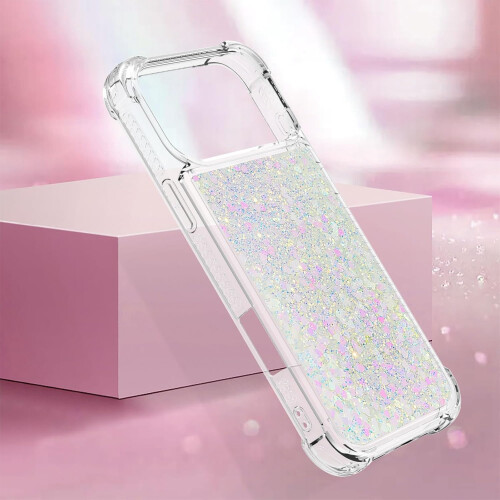 Glitter TPU Case for iPhone 17 Pro Max – Clear Sparkly 2