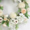 White Peony Embroidered Wreath 16 inch 1