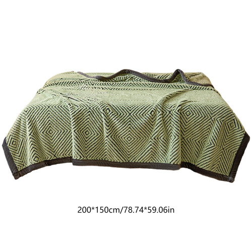 Plush Throw Blanket Green Polyester 150x200cm 2