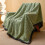 Plush Throw Blanket Green Polyester 150x200cm 4
