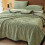 Plush Throw Blanket Green Polyester 150x200cm 5