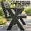 2-Seater Black Wooden Garden Bench 4