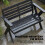 2-Seater Black Wooden Garden Bench 5