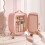 Homcom HOMCOM Skincare Refrigerator with LED Mirror, Cooling Function, Pink 2