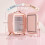 Homcom HOMCOM Skincare Refrigerator with LED Mirror, Cooling Function, Pink 3