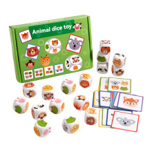 Vorschule Tier Würfel Holzpuzzle für Kinder Lernen Fokus und Elternbindung