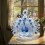 Peacock Decorative Display Piece White Blue 18 cm 4