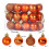Mini Christmas Tree Ball Ornaments Orange Shatterproof 3