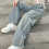 Denim Jeans Winter Lined Thickened Straight Leg Elastic 4
