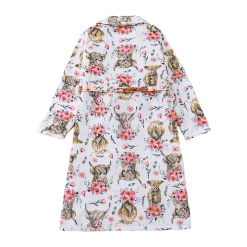 Soft Flannel Winter Robe with Pockets and Long Sleeves 1