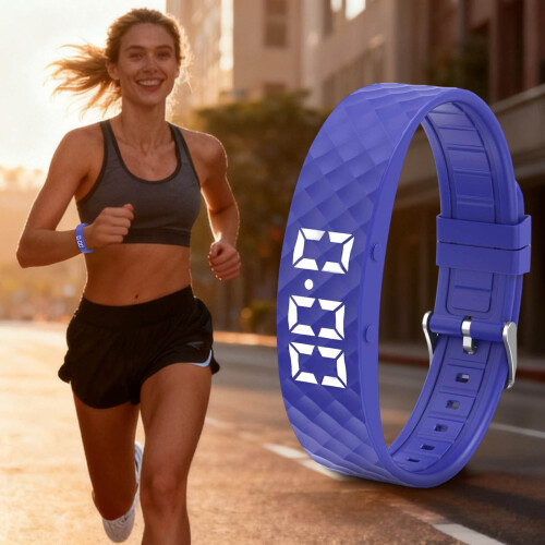 Smart Wristband Vibration Alarm Sleep Tracker Rechargeable 2