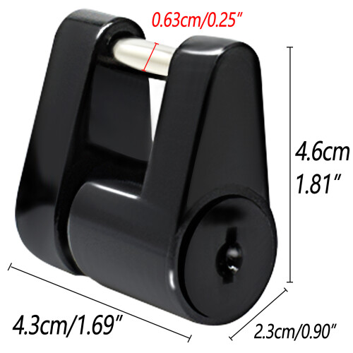 Trailer Hitch Coupler Lock 1/4 Inch Heavy Duty with 2 Keys 1