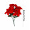 Artificial Poinsettia Bush 5-Head Red Silk 2