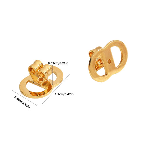 Earring Clip Backs Secure 8-Shape for Heavy Hoops Gold 2