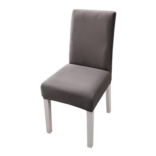 Solid Color Home Dining Chair Cover DarkGrey  0