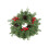 Christmas Candle Ring Wreath Flocked Pine Red Berries 2