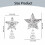 Mini Metal Rustic Christmas Tree Topper 7 inch 3