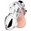 Blue Line Obedience Silver Chastity Cage 1