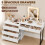 Homcom HOMCOM Vanity Makeup Desk LED Mirror Bedroom White 4