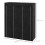 Fabric Wardrobe, with Rails and Shelves - Black 3