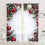 Christmas Ball Holiday Curtains Red 2D Snowflake Pine 5