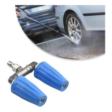 High Pressure Washer Dual Tip Turbo Nozzle, 4000PSI Pressure Rotating Dual Turbo Nozzle Spray Tip 1/4Inch