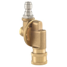 Pivoting Coupler for Pressure Washer Nozzle, Gutter Cleaner Attachment for Gutter Cleaning, 240 Degree, 4500 Psi, 1/4 Inch Quick Connect 7 Different