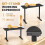 Homcom (Black) HOMCOM Standing Desk Memory Control Adjustable 4
