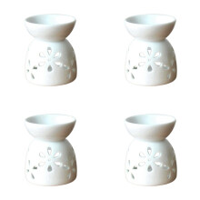 4X Ceramic Crafts Keramik-Hohlraum-Aromatherapie-Ofen, Kreativer Kerzenständer, Handgefertigt, Stil 3