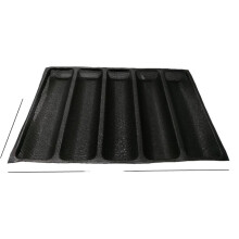 Silicone Bread Baguette Baking Mold, 5-Grid 12-Inch, Breathable, Non-Stick, Reusable