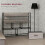 (Grey, Fabric) Rustic 5-Drawer Fabric Chest - Grey Wood 6