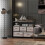 (Grey, Fabric) Rustic 5-Drawer Fabric Chest - Grey Wood 8
