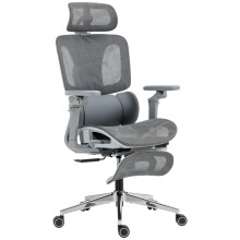 (Grey, Mesh) Ergonomic High-Back Mesh Office Chair - Grey
