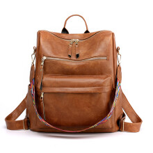 Vintage Damen Rucksack mit Doppel-Schulterriemen Brown